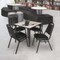 Regency Kahlo Square Table & Chair Sets, 30 W, 30 L, 29 H, Wood, Metal, Vinyl Top, Maple TPL3030PLBK29BK - alternate 1